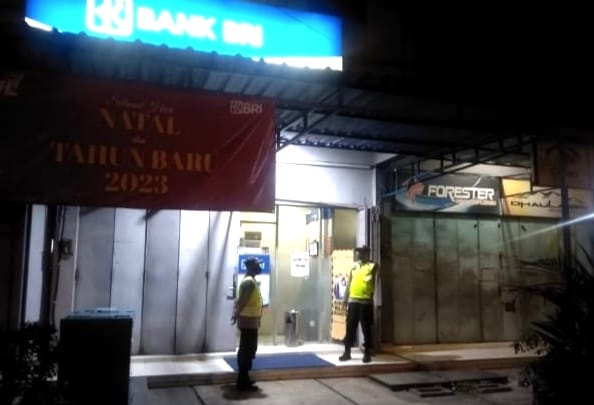 Antisipasi Aksi Kejahatan, Unit Samapta Polsek Sidomukti Patroli Di Obyek Vital Bank BRI Osamaliki