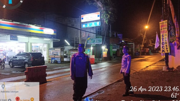 Antisipasi Gangguan Kamtibmas, Patroli Polsek Tingkir Sambang ke Exit Tol Salatiga