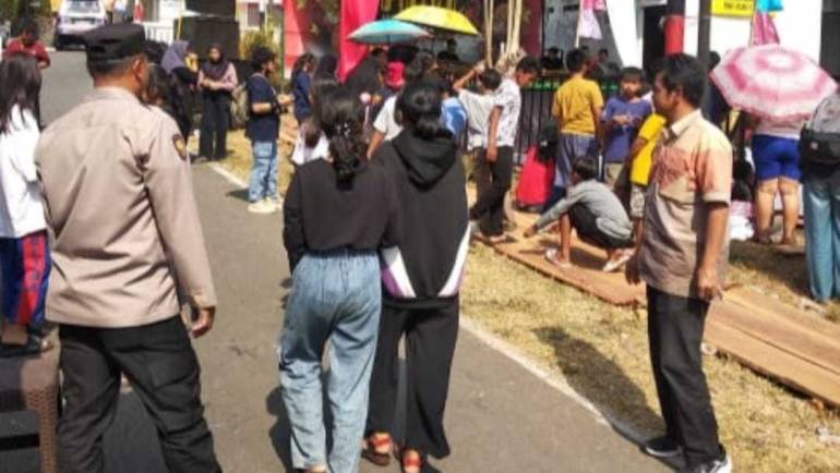 Polsek Sidomukti Pengamanan Pentas Seni Reog Krido Budoyo Di Banjaran